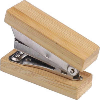 SMALL BAMBOO STAPLER in Brown