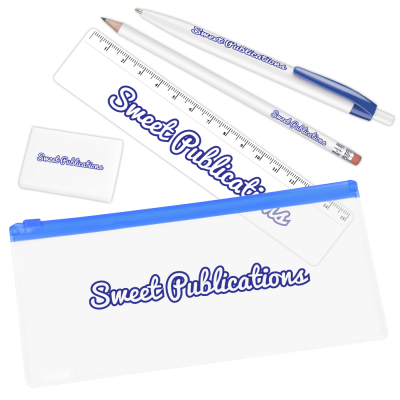 CLEAR TRANSPARENT PENCIL CASE KIT