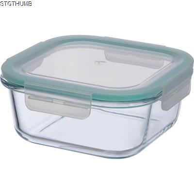 GLASS CONTAINER with Lid, Suitable for Microwave & Freezer in Clear Transparent