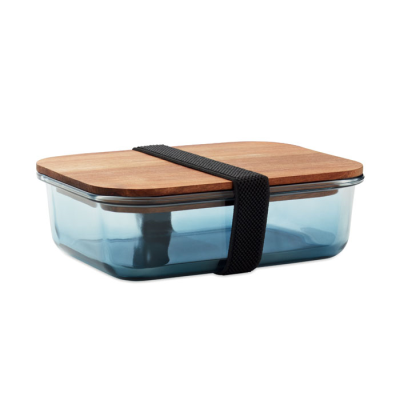 GLASS LUNCH BOX 800ML in Blue