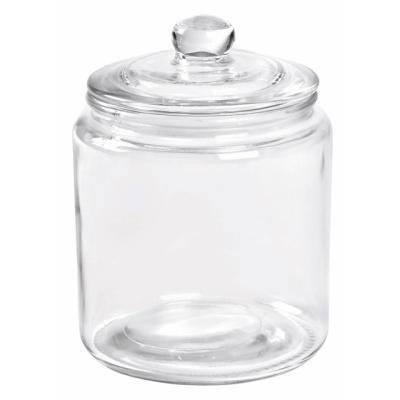 GLASS STORAGE JAR COOKIE DEPOT, with Glass Lid, Capacity