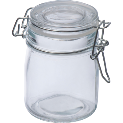 LOCKABLE STORAGE JAR, 150 ML in Clear Transparent