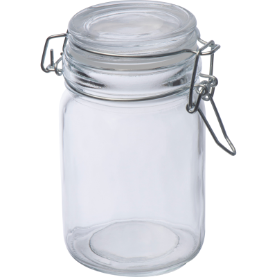 LOCKABLE STORAGE JAR, 200 ML in Clear Transparent