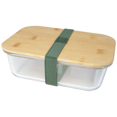 ROBY 1000 ML GLASS LUNCH BOX with Bamboo Lid