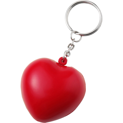 ANTI-STRESS HEART KEYRING in Red