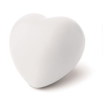 ANTI-STRESS HEART PU MATERIAL in White