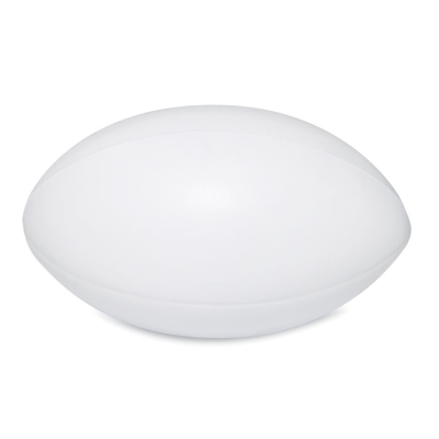 ANTI-STRESS PU RUGBY BALL in White