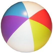 BEACH BALL 5 COL STRESS ITEM