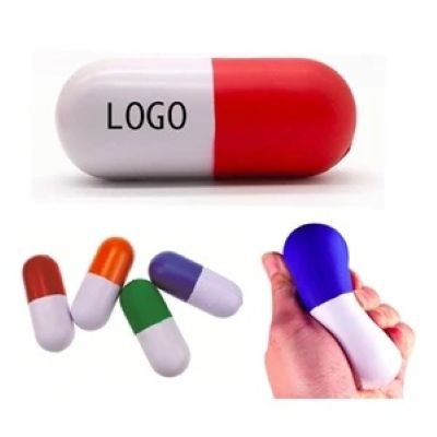 CAPSULE PILL SHAPE STRESS BALL & RELIEVER