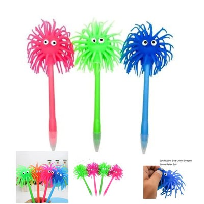 CUTE STRESS RELIEF SEA URCHIN SHAPE BALL PEN