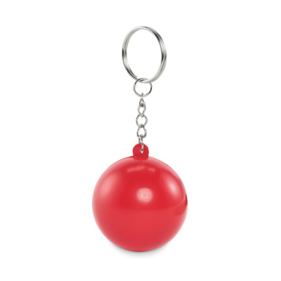 PU BALL SHAPE KEYRING in Red