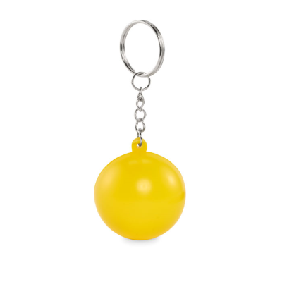 PU BALL SHAPE KEYRING in Yellow