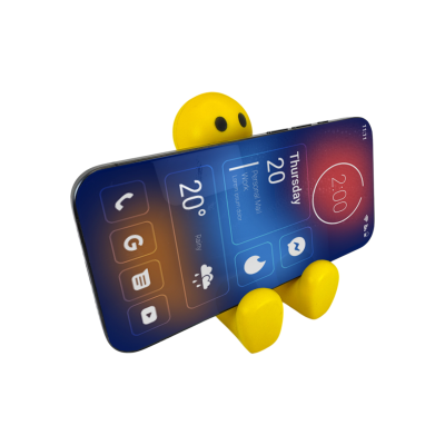 SMILEY FACE PERSON STRESS MOBILE PHONE HOLDER