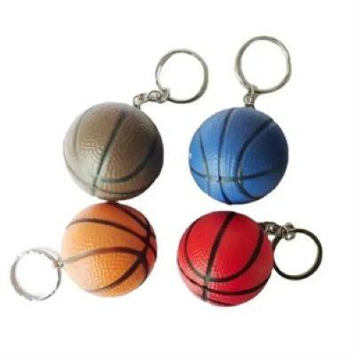 STRESS RELIEVER BALL KEYRING CHAIN