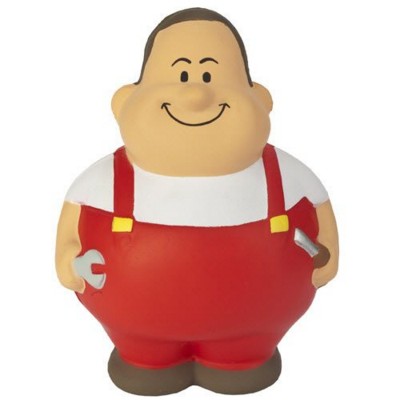 WORKER BERT SQUEEZIES STRESS ITEM in Red