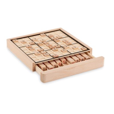 WOOD SUDOKU BOARD GAME in Brown