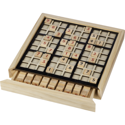 WOOD SUDOKU GAME in Brown