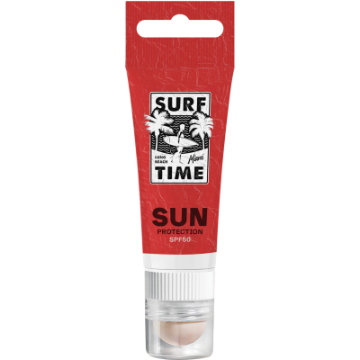 SPF50 SUN LOTION (20ML) & SPF20 LIP BALM with Lanyard Cut-Out in White
