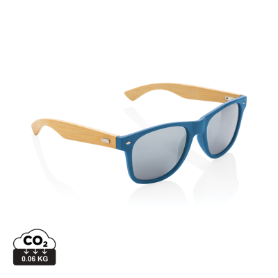 BAMBOO AND RCS RECYCLED PLASTIC SUNGLASSES in Blue