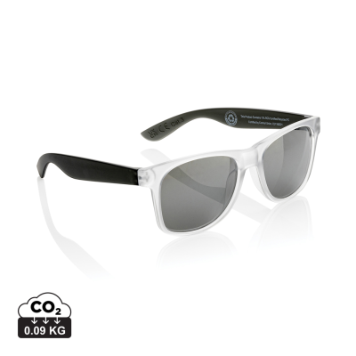 GLEAM RCS RECYCLED PC MIRROR LENS SUNGLASSES in Black, White