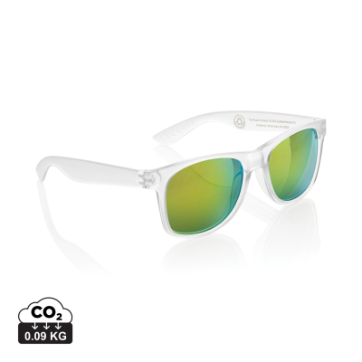 GLEAM RCS RECYCLED PC MIRROR LENS SUNGLASSES in White