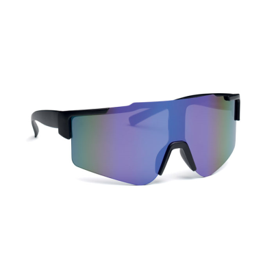MIRRORED SPORTS SUNGLASSES in Blue