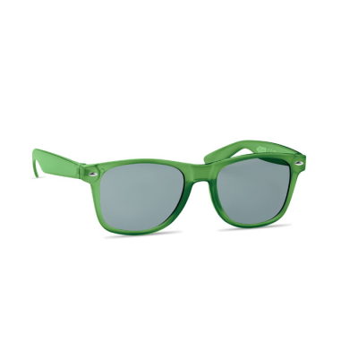 SUNGLASSES in Rpet in Transparent Green