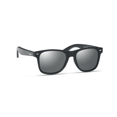 SUNGLASSES with Bamboo Arms in Shiny Silver