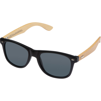 SUNGLASSES with Bamboo Temples in Beige