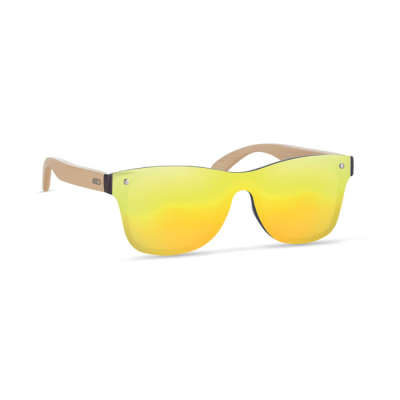 SUNGLASSES with Mirrored Lens in Yellow