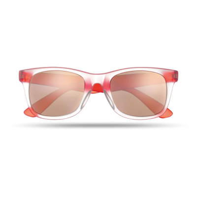SUNGLASSES with Mirrored Lense in Red