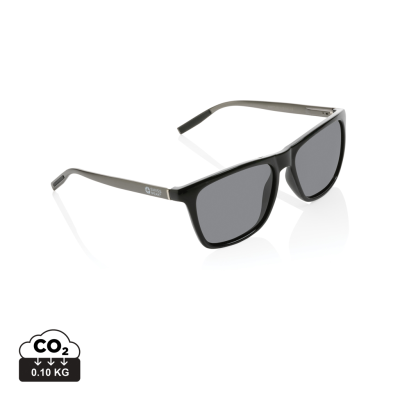SWISS PEAK RCS RPLASTIC POLARISED SUNGLASSES in Black