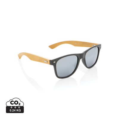 WHEAT STRAW AND BAMBOO SUNGLASSES in Black