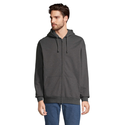 CARTER FULL ZIP HOODED HOODY in Grey