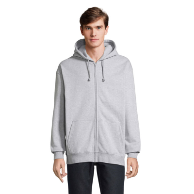 CARTER FULL ZIP HOODED HOODY in Grey