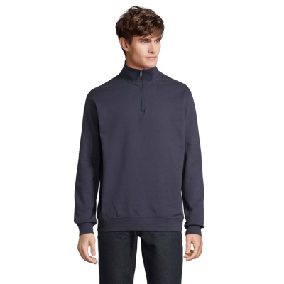 CONRAD SWEAT ZIP COLLAR in Blue