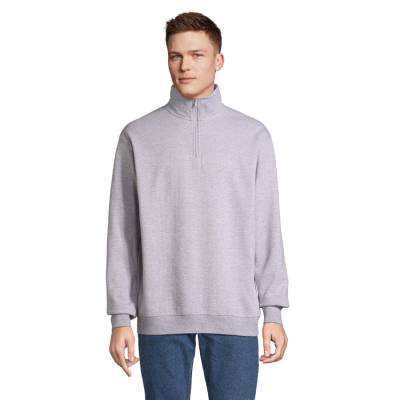 CONRAD SWEAT ZIP COLLAR in Grey