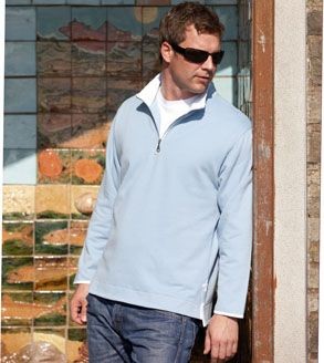 FRONT ROW COLLECTION SUPER SOFT ZIP NECK SWEATSHIRT