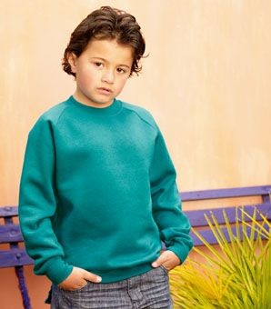 FRUIT OF THE LOOM CHILDRENS RAGLAN SWEATSHIRT