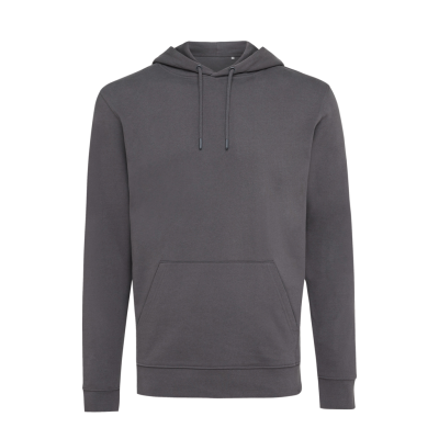 IQONIQ JASPER RECYCLED COTTON HOODED HOODY in Anthracite