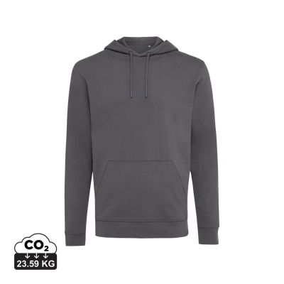 IQONIQ JASPER RECYCLED COTTON HOODED HOODY in Anthracite Grey