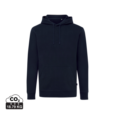 IQONIQ JASPER RECYCLED COTTON HOODED HOODY in Navy
