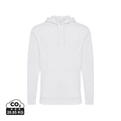 IQONIQ JASPER RECYCLED COTTON HOODED HOODY in Recycled White