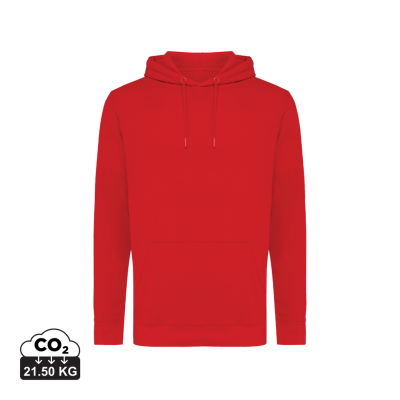 IQONIQ JASPER RECYCLED COTTON HOODED HOODY in Red