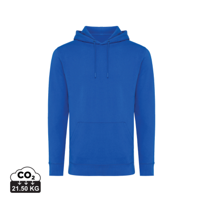 IQONIQ JASPER RECYCLED COTTON HOODED HOODY in Royal Blue