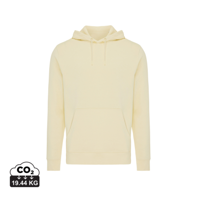IQONIQ RILA LIGHTWEIGHT RECYCLED COTTON HOODED HOODY in Cream Yellow