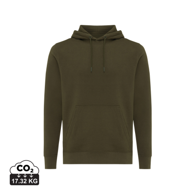 IQONIQ RILA LIGHTWEIGHT RECYCLED COTTON HOODED HOODY in Khaki