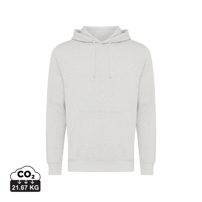 IQONIQ RILA LIGHTWEIGHT RECYCLED COTTON HOODED HOODY in Light Heather Grey