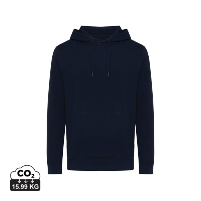 IQONIQ RILA LIGHTWEIGHT RECYCLED COTTON HOODED HOODY in Navy
