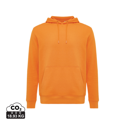 IQONIQ RILA LIGHTWEIGHT RECYCLED COTTON HOODED HOODY in Orange